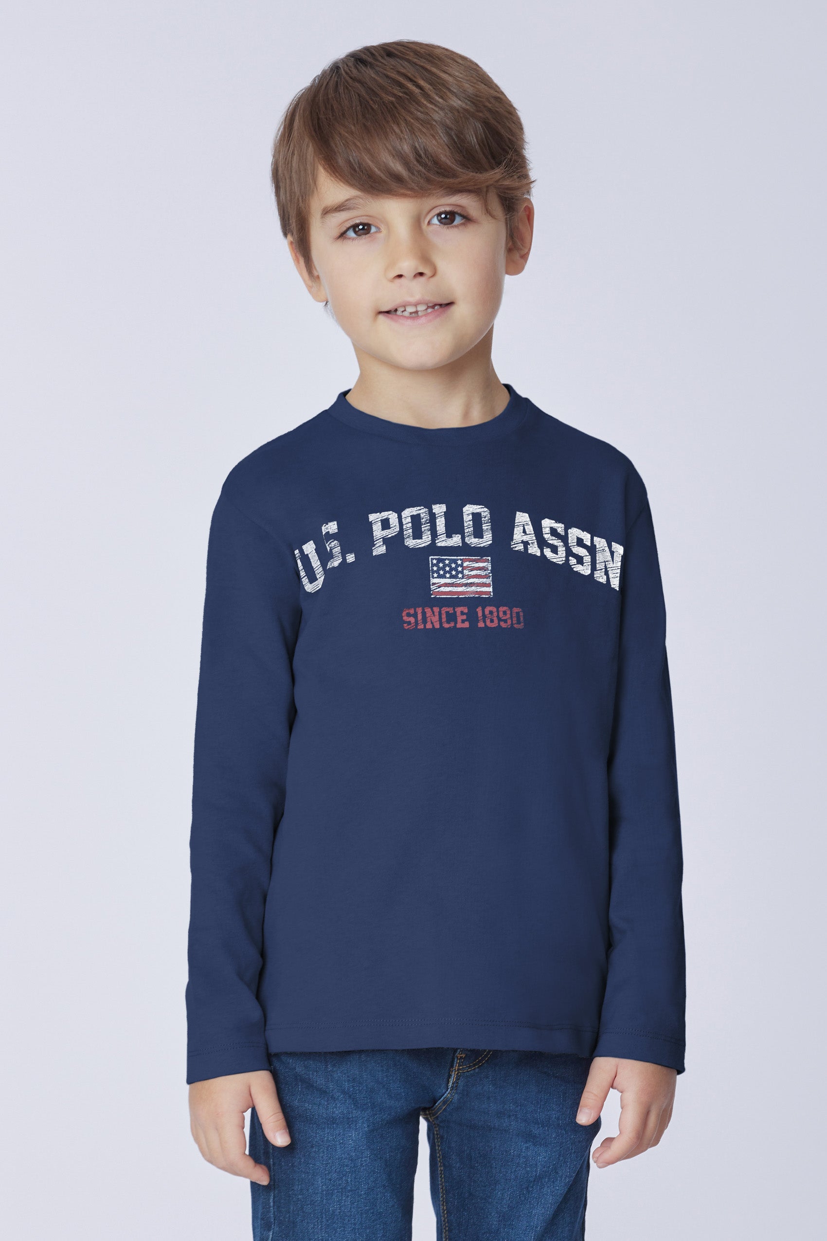 T-shirt a maniche lunghe in cotone heavy jersey con stampa