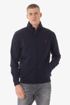 Felpa in cotone con chiusura zip e logo U.S. Polo Assn.