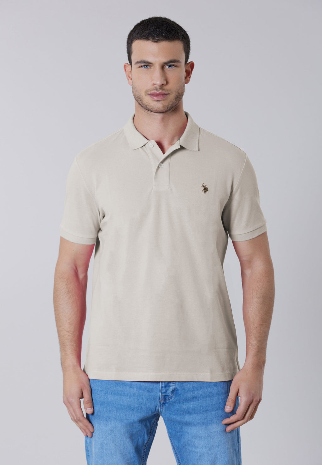 Polo A Maniche Corte In Piqué Millers River Da Uomo In Grigio - Foto 3