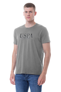 T-shirt girocollo con stampa USPA
