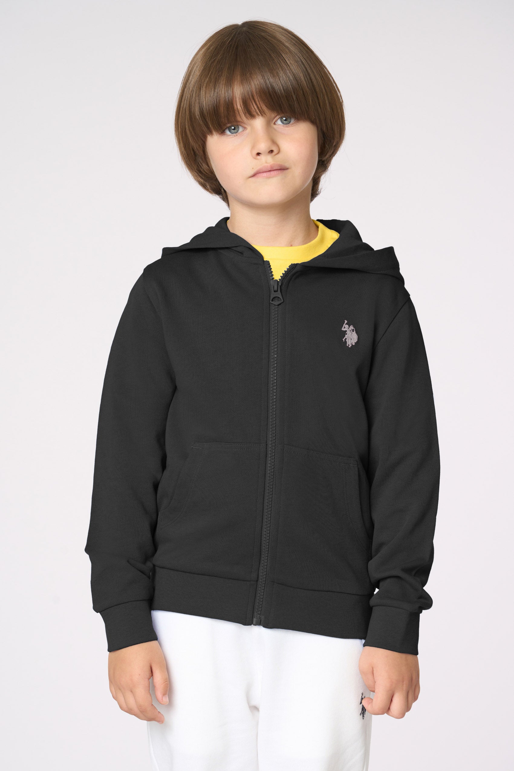 Felpa da bambino con chiusura full zip e cappuccio