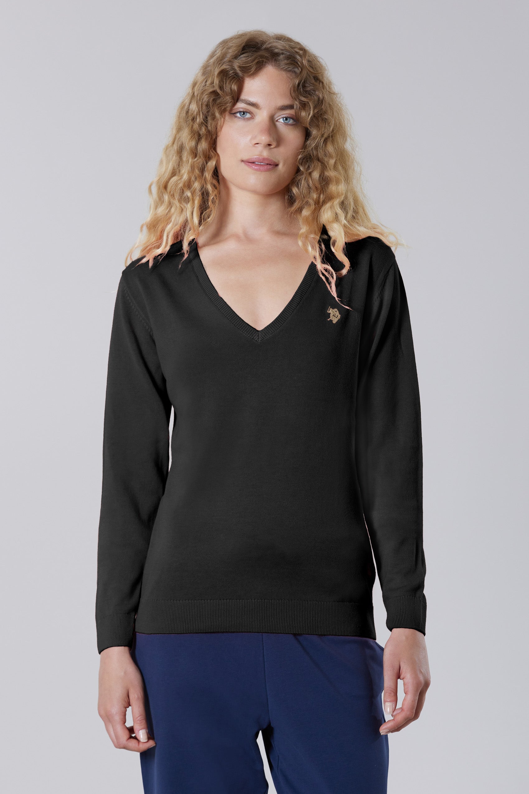 Maglia con scollo a V in cotone light