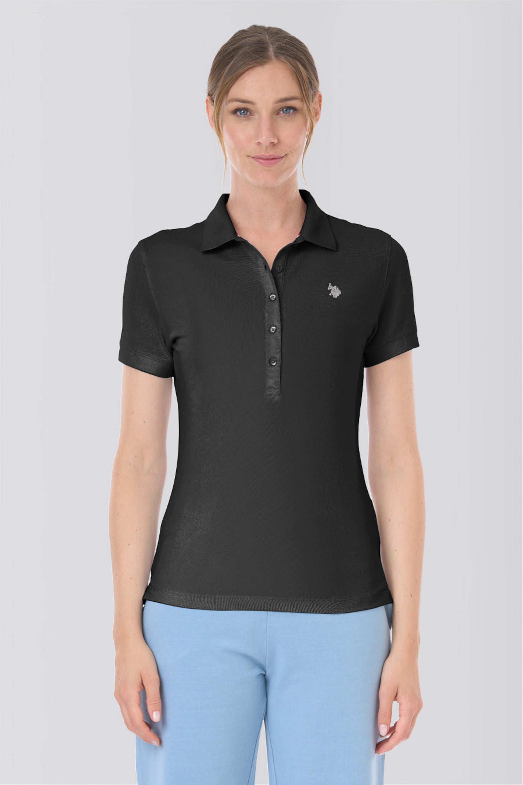Polo a maniche corte in cotone micropiquet stretch
