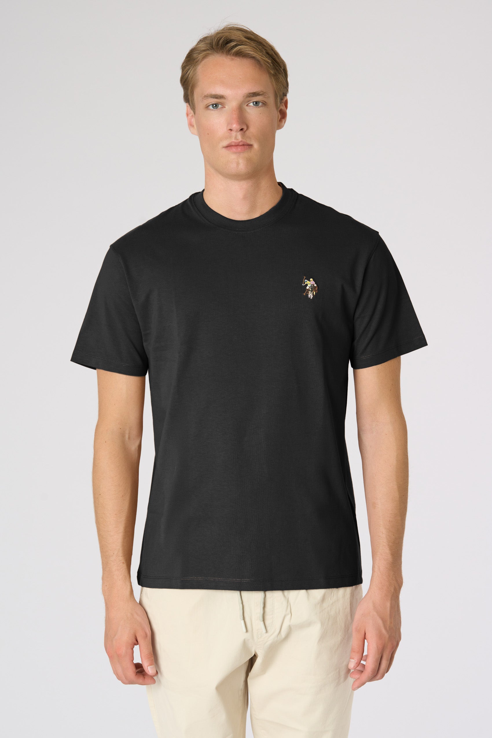 T-shirt girocollo da uomo a maniche corte con logo colorato