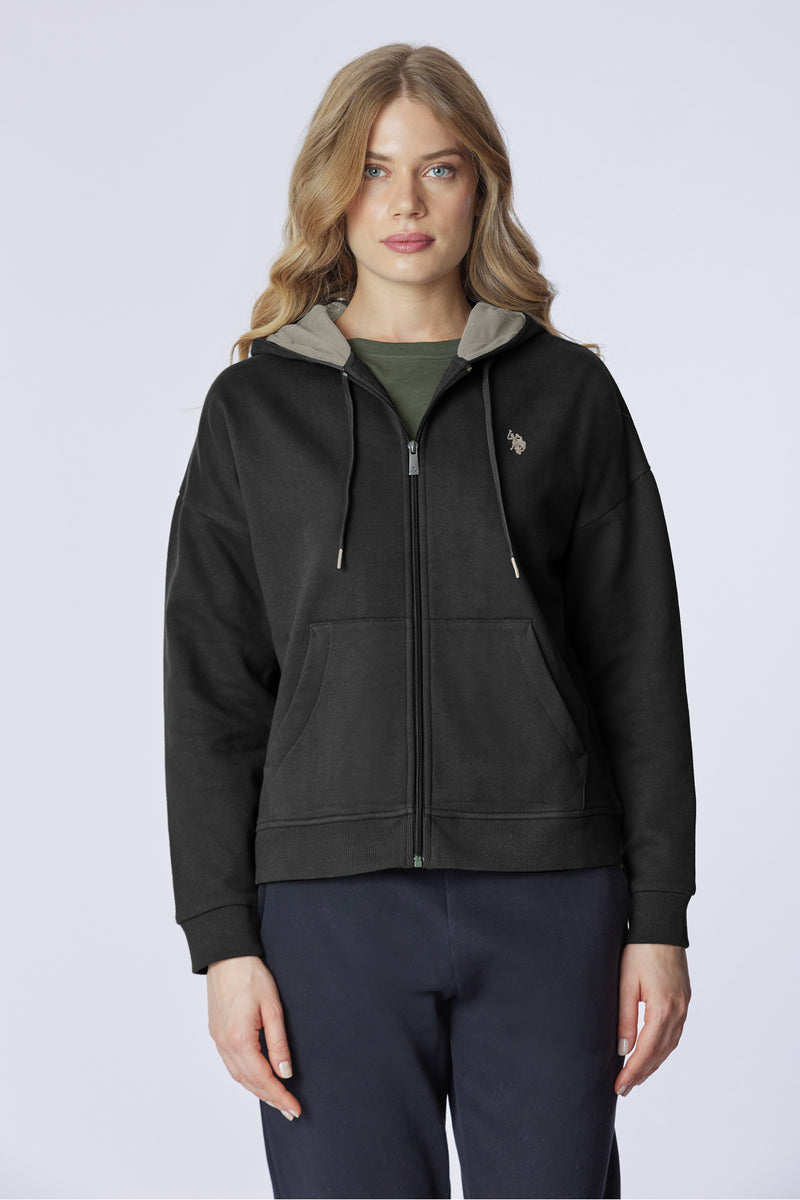 Felpa con cappuccio e zip