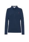 Polo a maniche lunghe micro piquet stretch