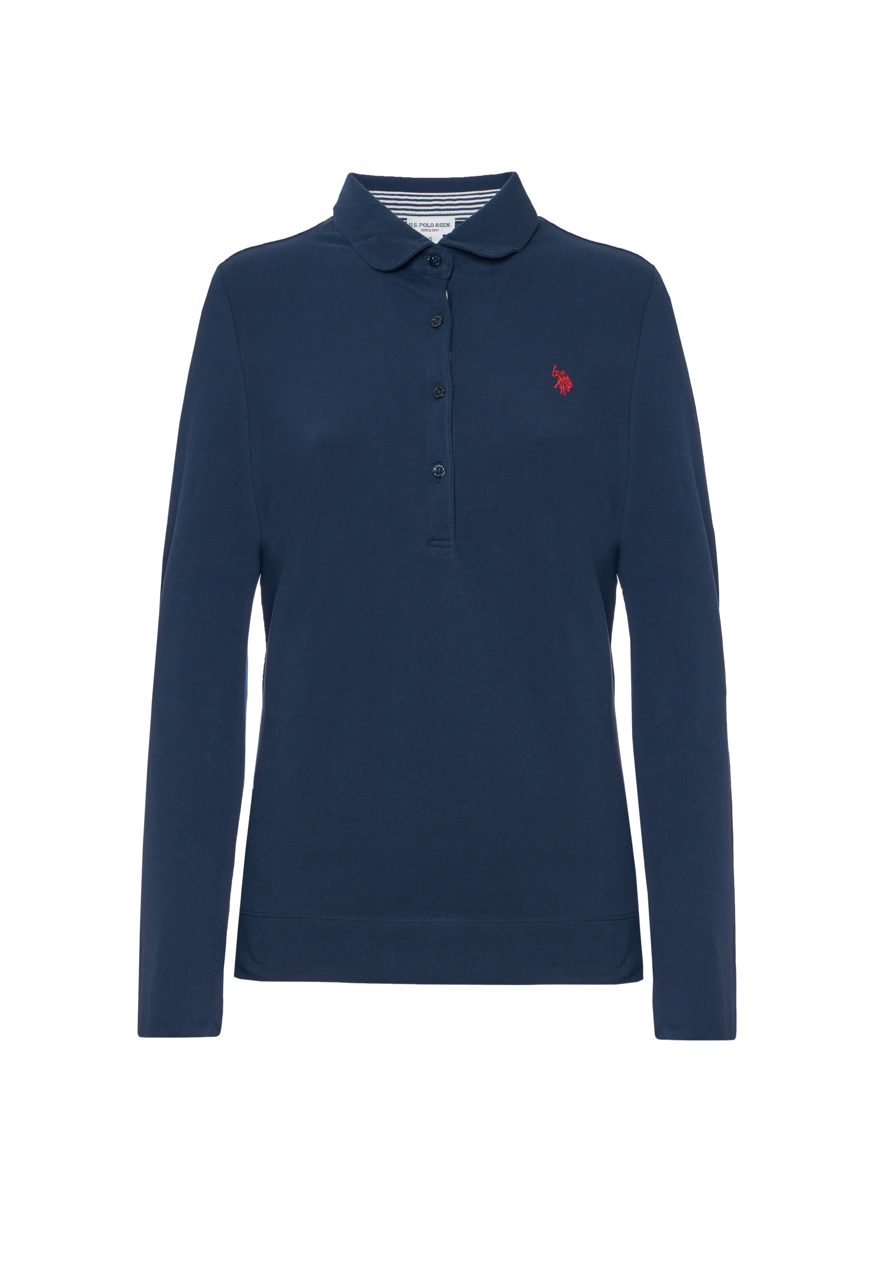 Polo a maniche lunghe micro piquet stretch