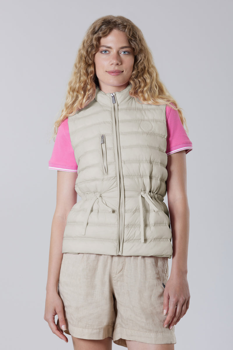 Gilet ultra light in nylon con coulisse regolabile