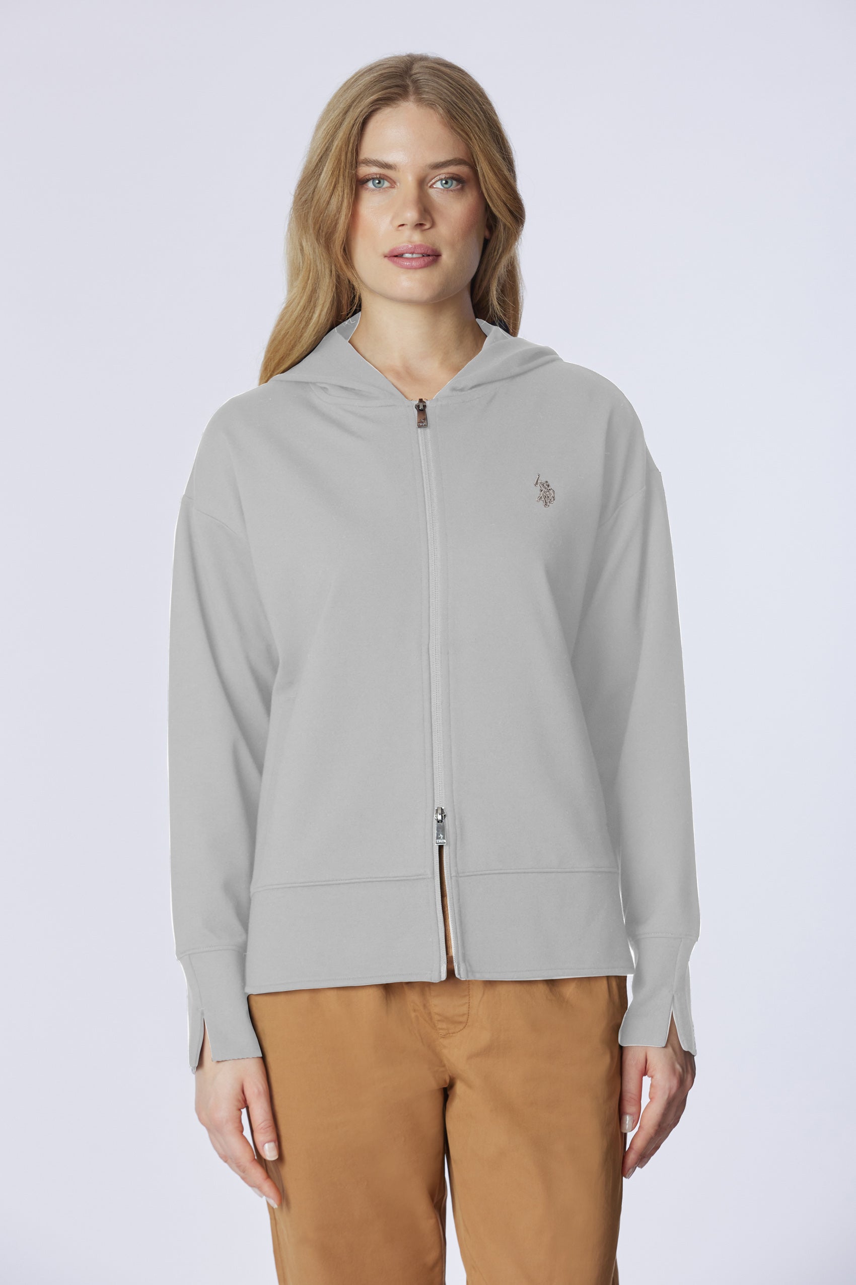 Felpa con cappuccio e zip punto milano