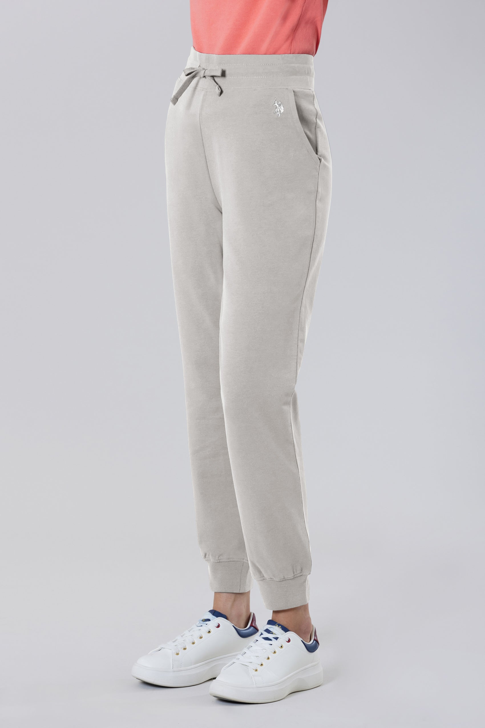 Pantalone sportivo da donna con coulisse regolabile e polsino sul fondo