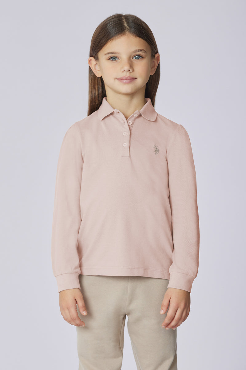 Polo shirt a maniche lunghe micro piquet stretch