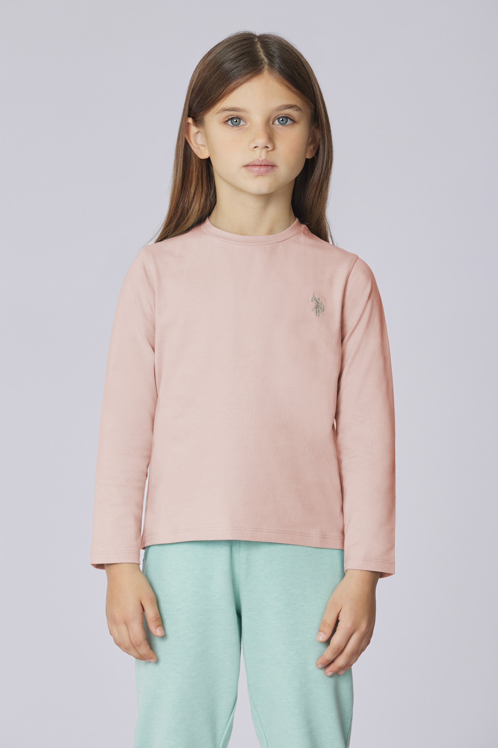 T-shirt a maniche lunghe in cotone stretch jersey
