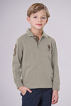 Polo a maniche lunghe carbon finishing con numero