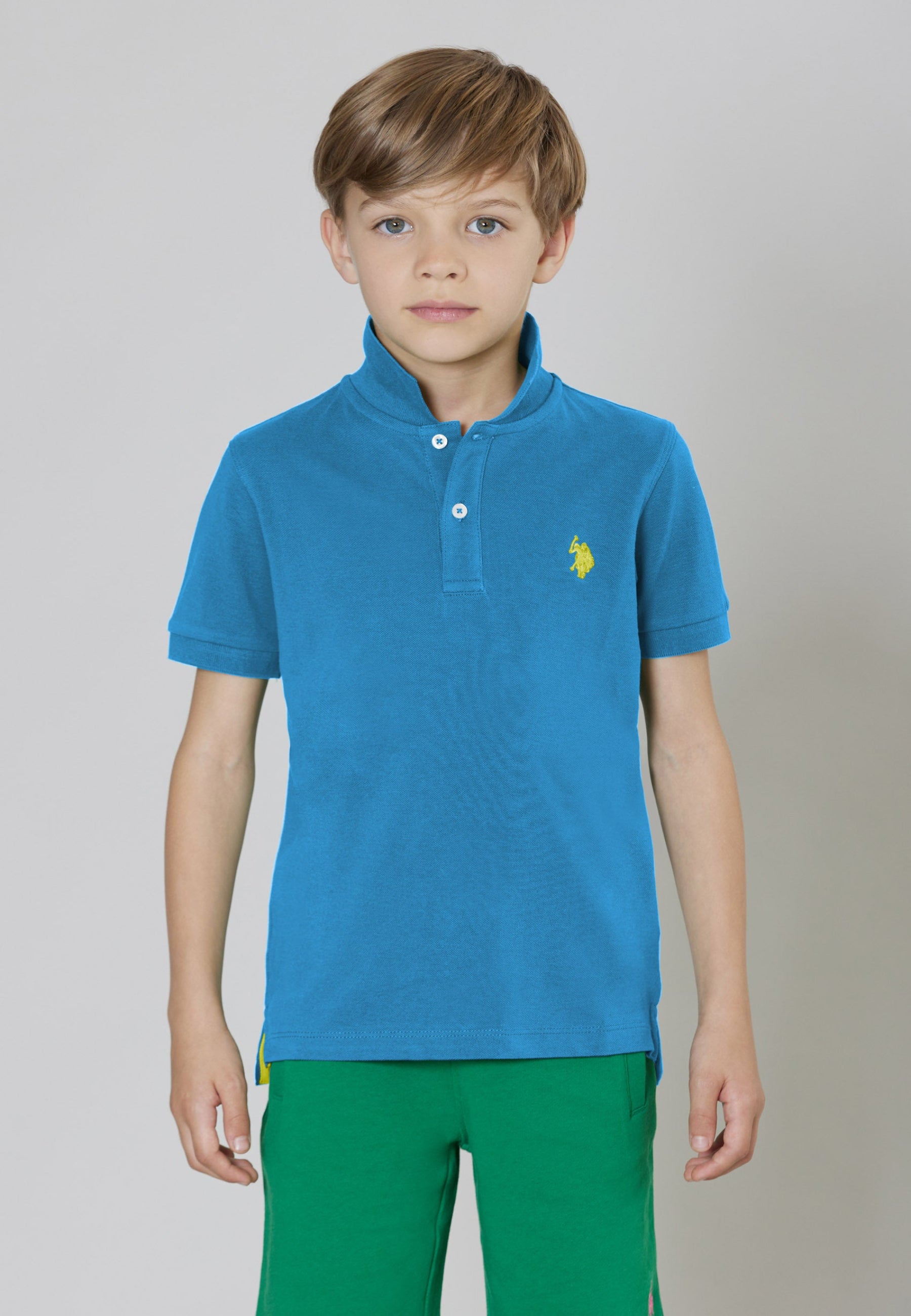 Polo a maniche corte in cotone piquet con logo