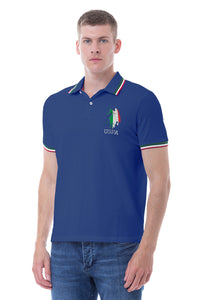 Polo a maniche corte con logo flag U.S. Polo Assn.