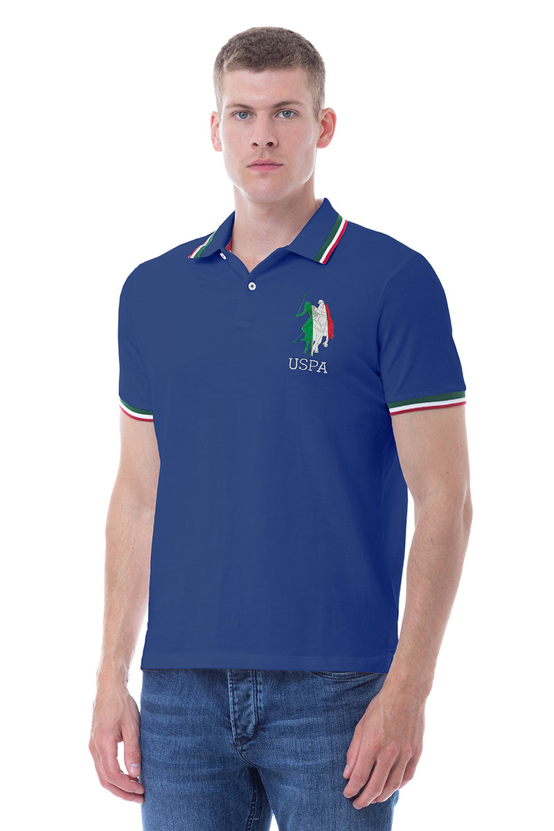 Polo a maniche corte con logo flag U.S. Polo Assn.