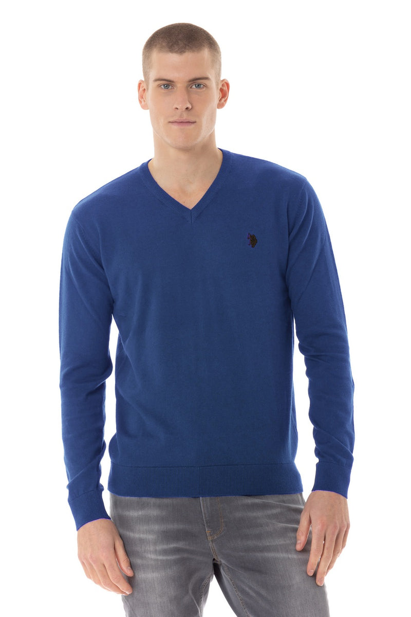 Maglia  scollo a V in cotone cashmere U.S. Polo Assn.