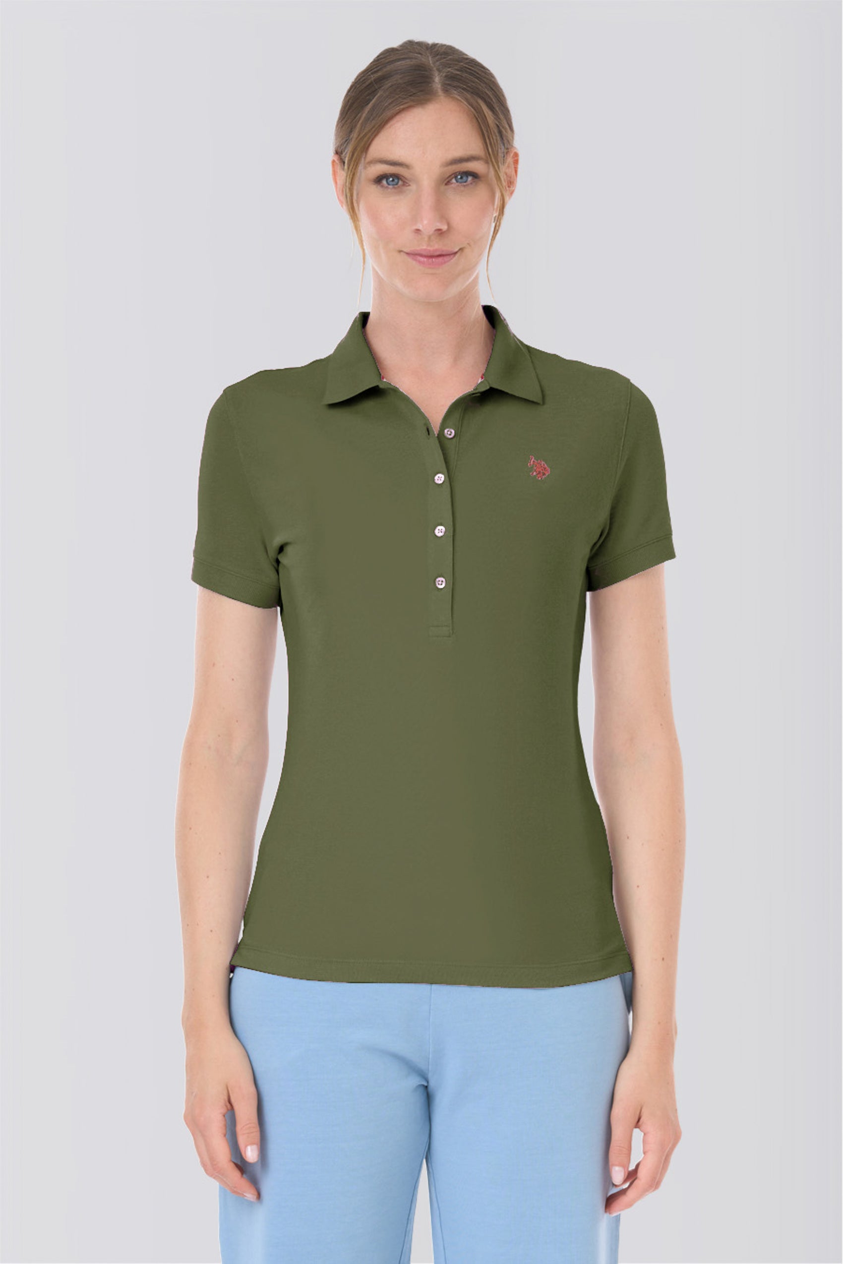 Polo a maniche corte in cotone micropiquet stretch