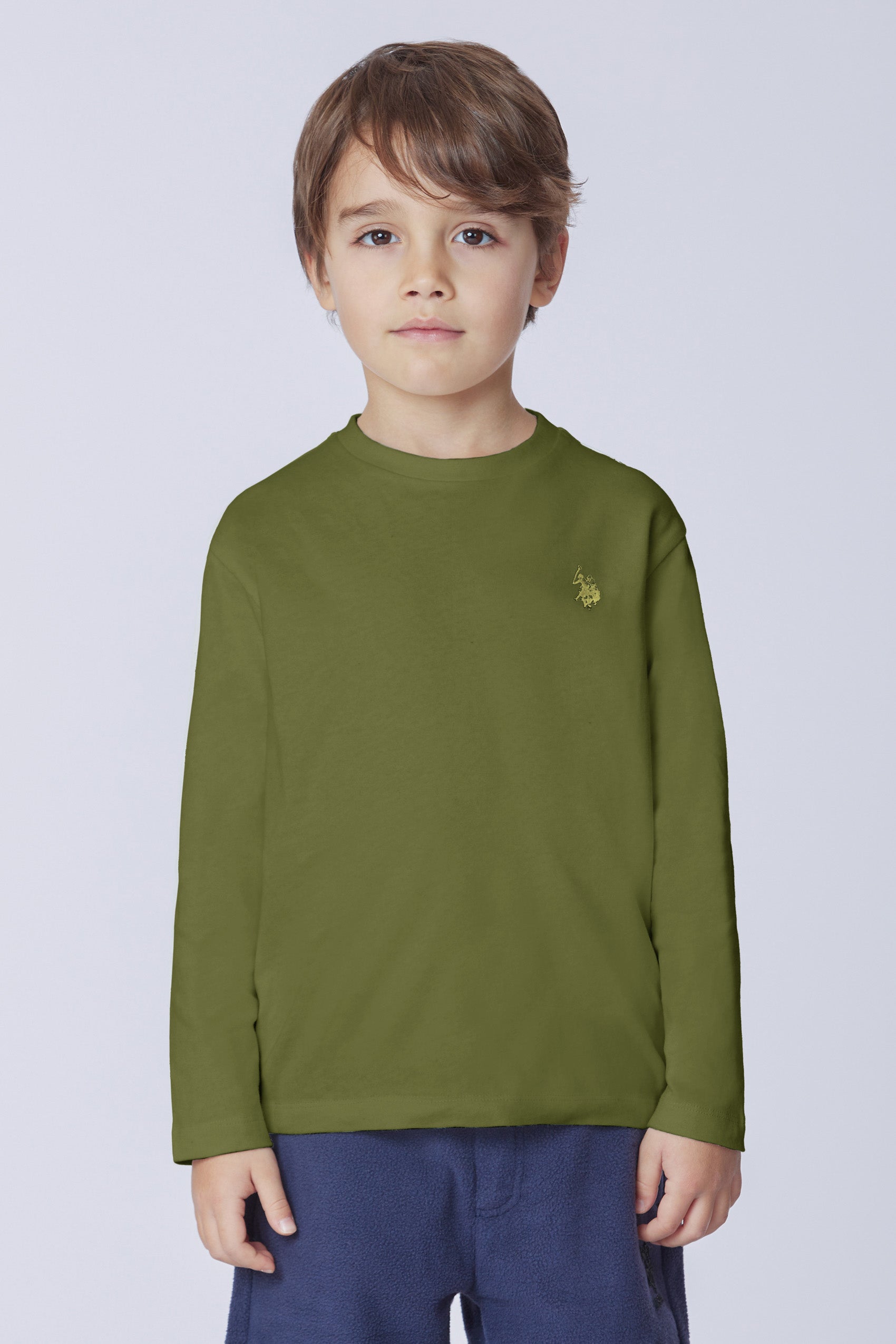 T-shirt a maniche lunghe in cotone heavy jersey