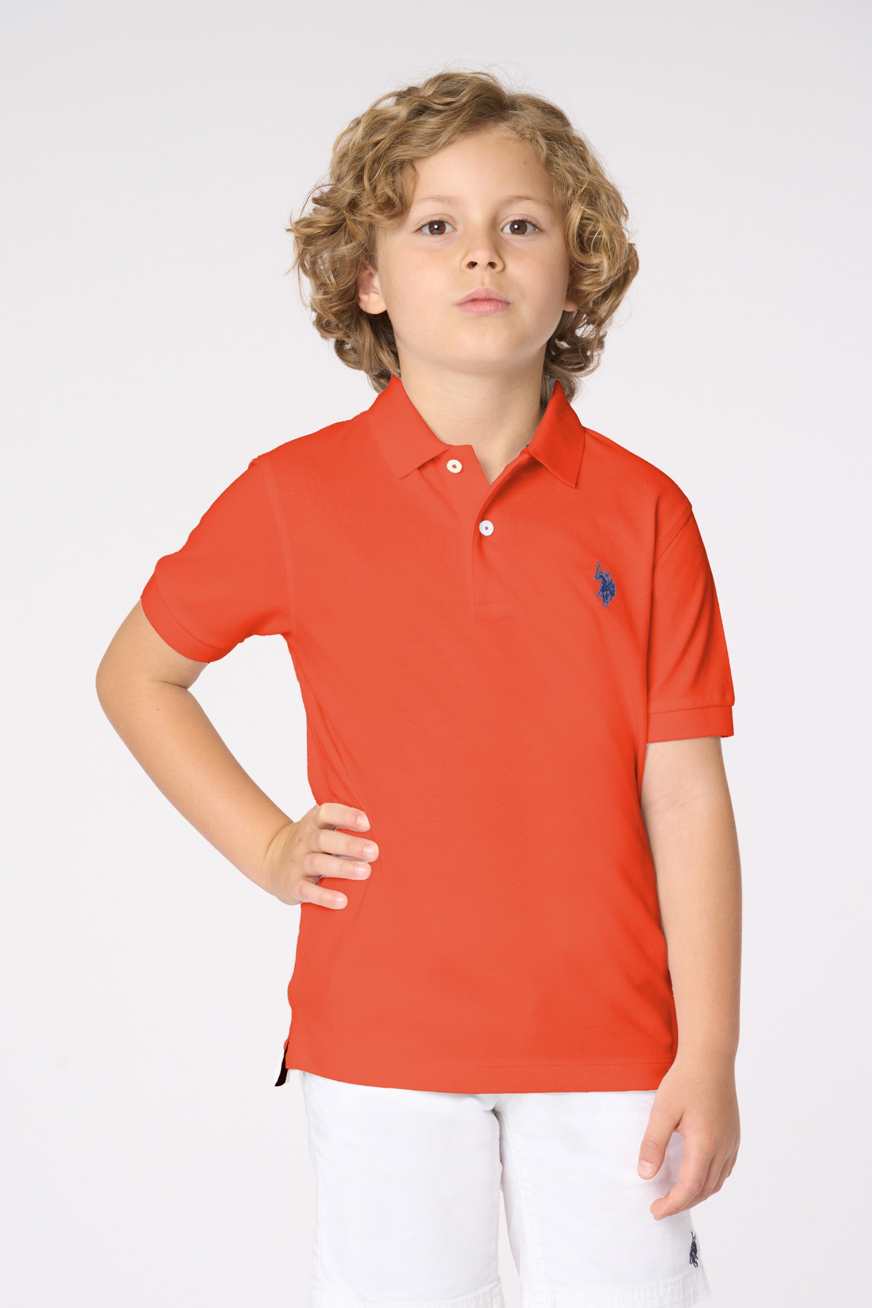 Polo shirt da bambino con logo in cotone piquet
