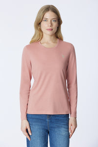 T-shirt girocollo a maniche lunghe con logo