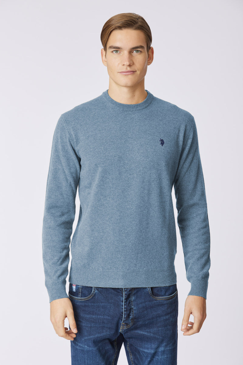 Maglia girocollo in lana lambswool