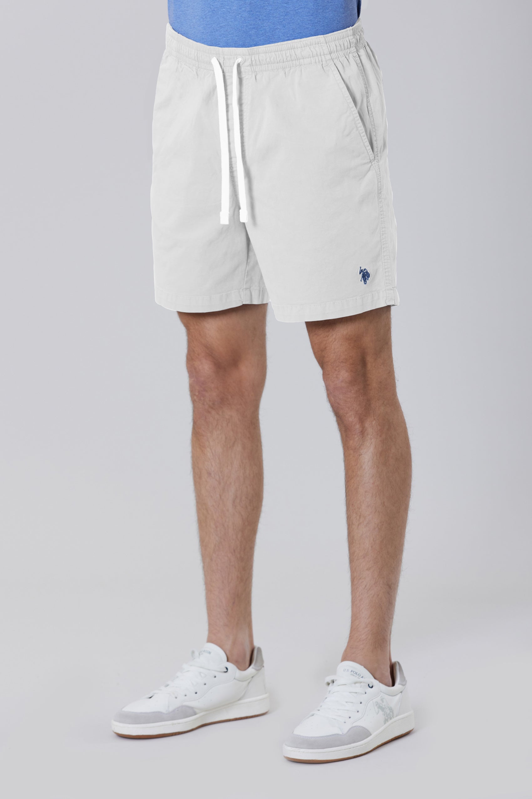 Pantaloni corti chino tecnici in cotone twill con logo