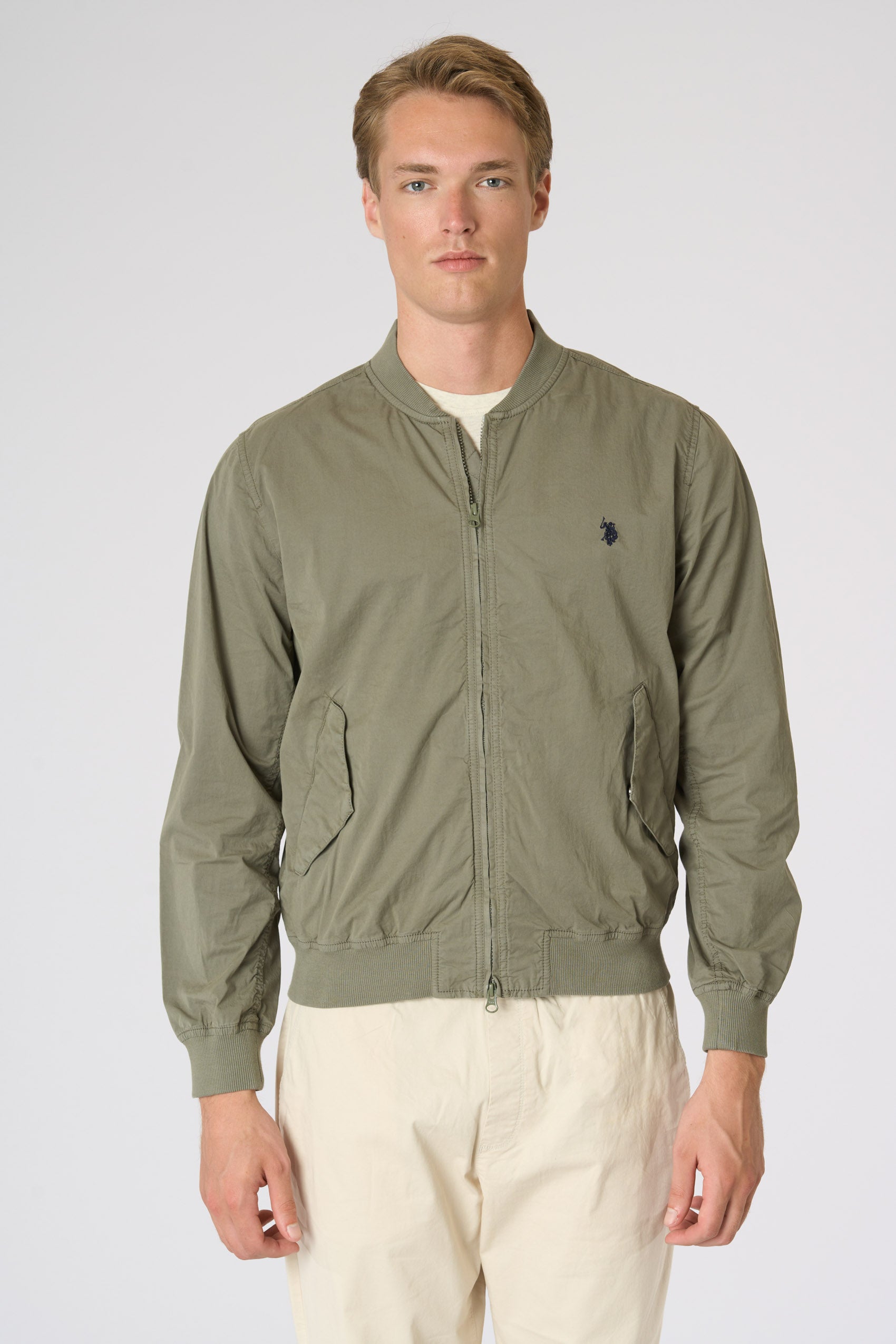 Bomber uomo full zip con tasche