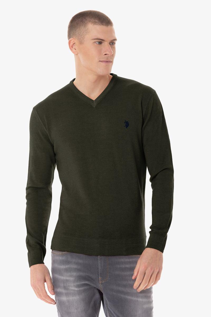 Maglia scollo a V in lana merino U.S. Polo Assn.