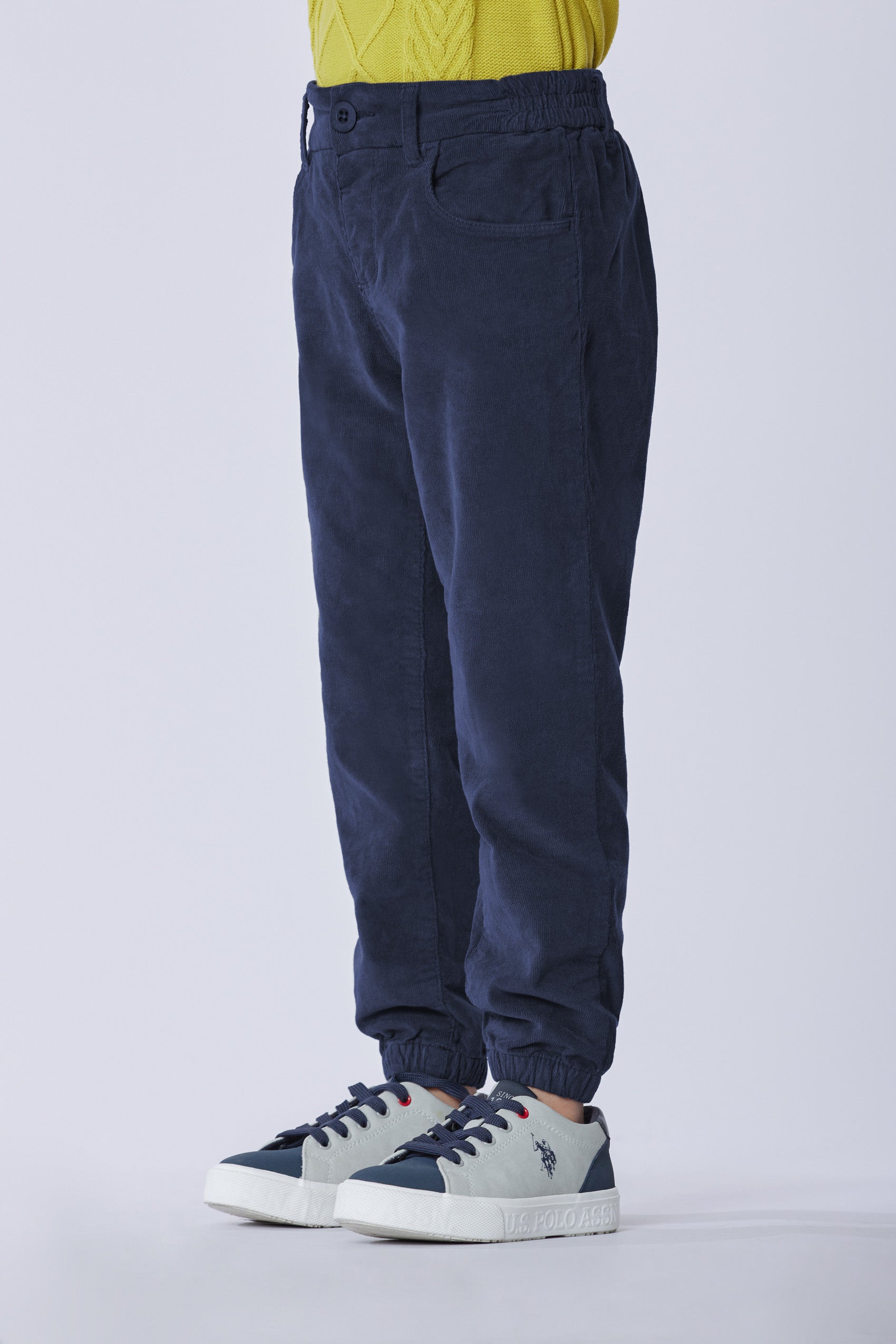 Pantalone chino da bambino in velluto a costine