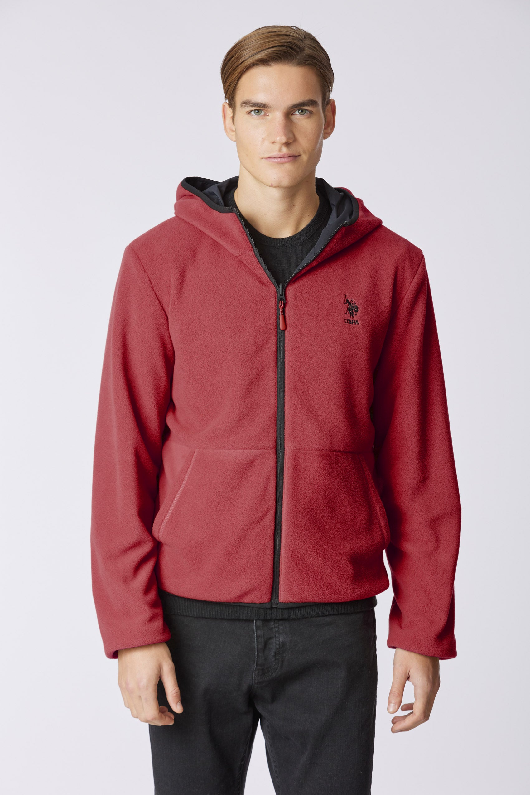 Giacca con cappuccio reversibile