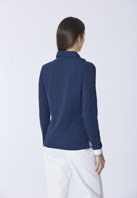 Polo a maniche lunghe micro piquet stretch