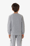 Felpa girocollo in cotone con logo e scritta USPA