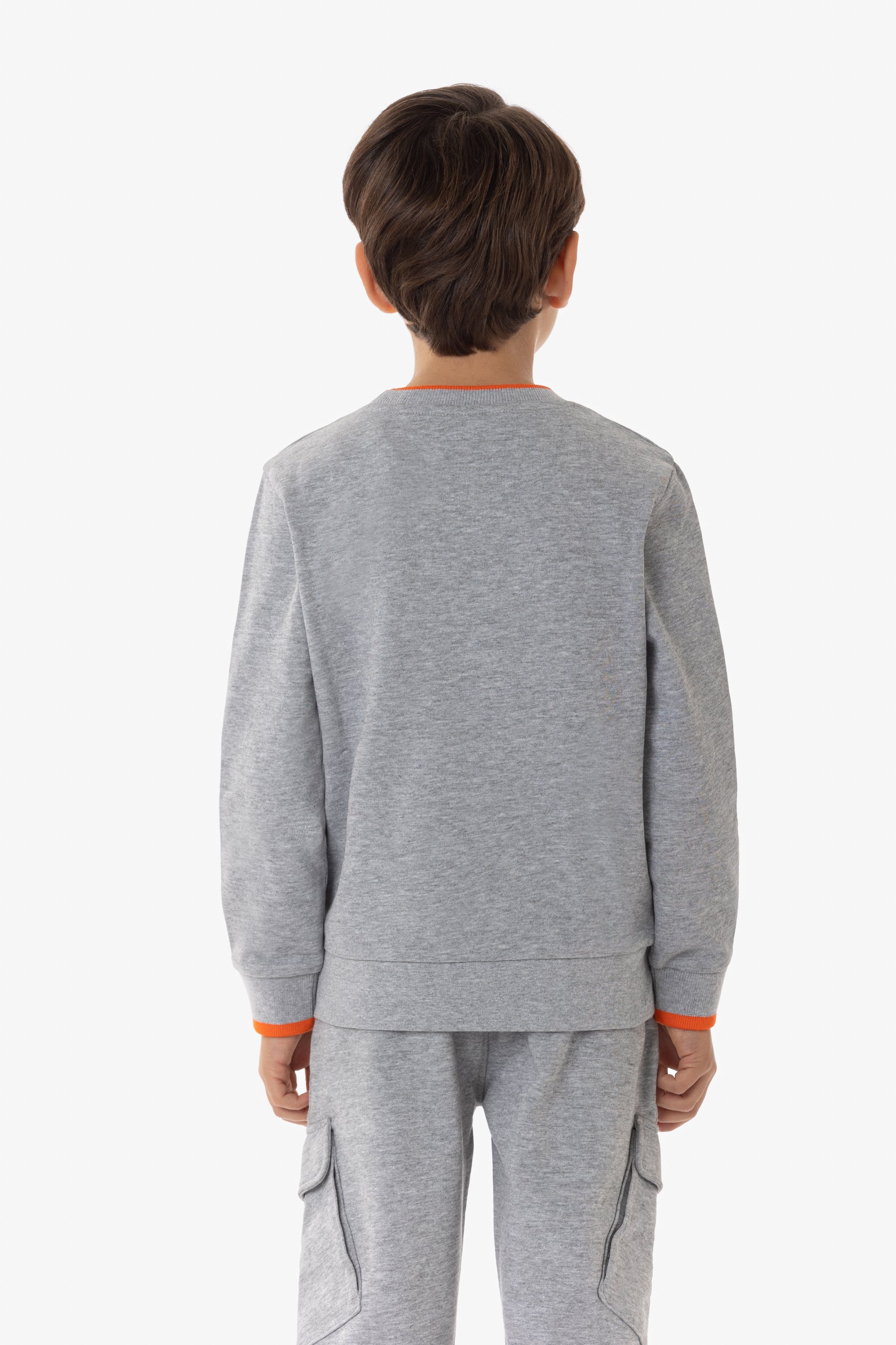 Felpa girocollo in cotone con logo e scritta USPA