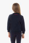 Felpa da bambina girocollo in misto cotone con logo U.S. Polo Assn.