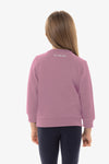 Felpa da bambina girocollo in misto cotone con logo U.S. Polo Assn.