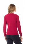 Maglia girocollo cotone e cashmere con dettaglio lurex e logo U.S. Polo Assn.