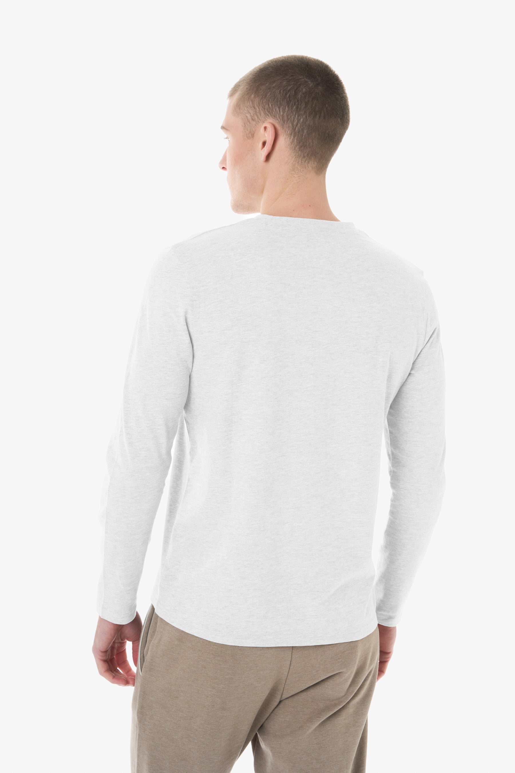 T-shirt a maniche lunghe con stampa e logo USPA