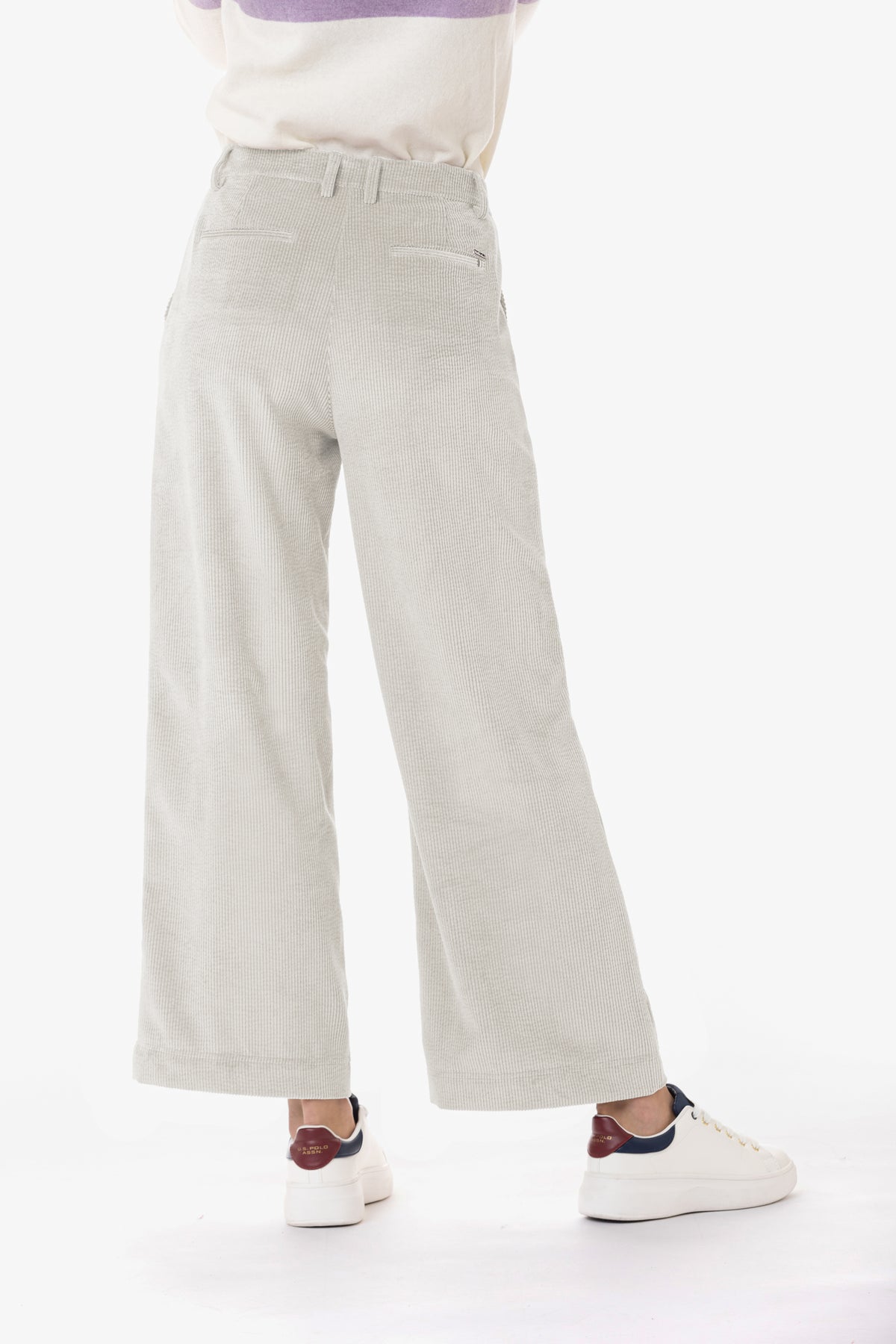 Pantalone gamba larga in velluto a coste U.S. Polo Assn.