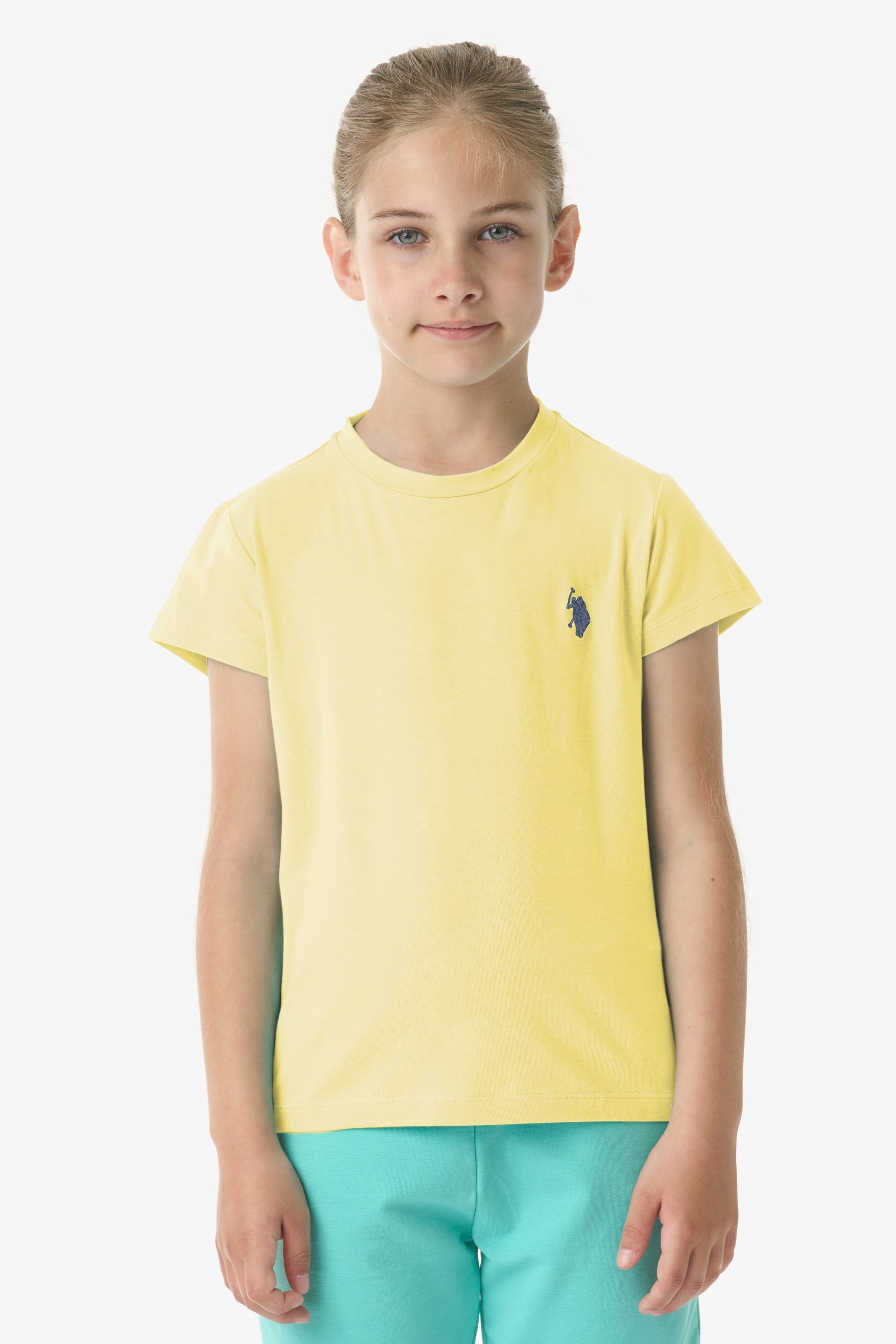 T-shirt a maniche corte in cotone stretch con logo
