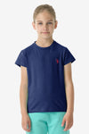 T-shirt a maniche corte in cotone stretch con logo