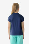 T-shirt a maniche corte in cotone stretch con logo