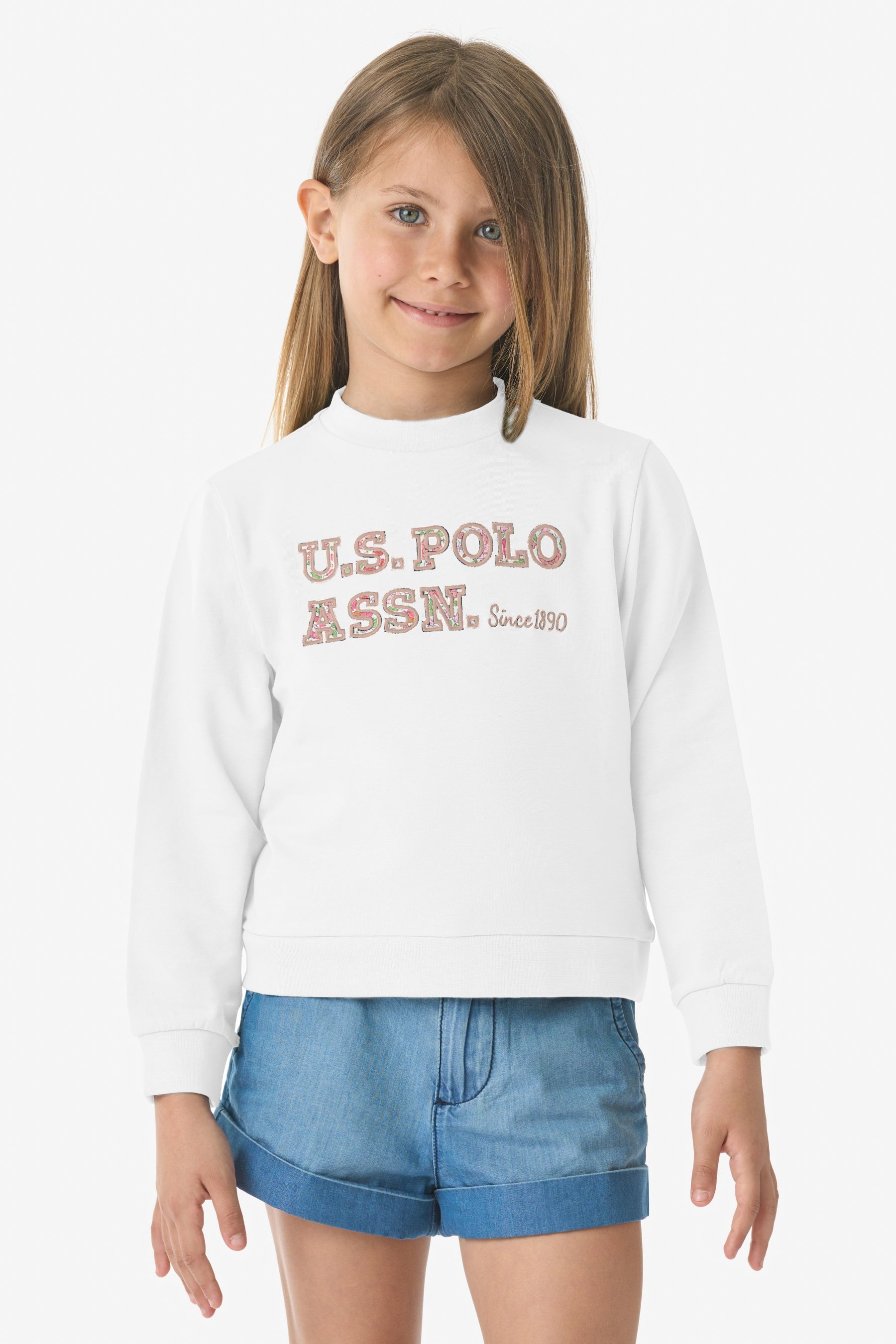 Felpa girocollo con ricamo U.S. Polo Assn.