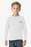 Maglia girocollo in cotone con logo