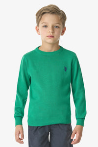Maglia girocollo in cotone con logo