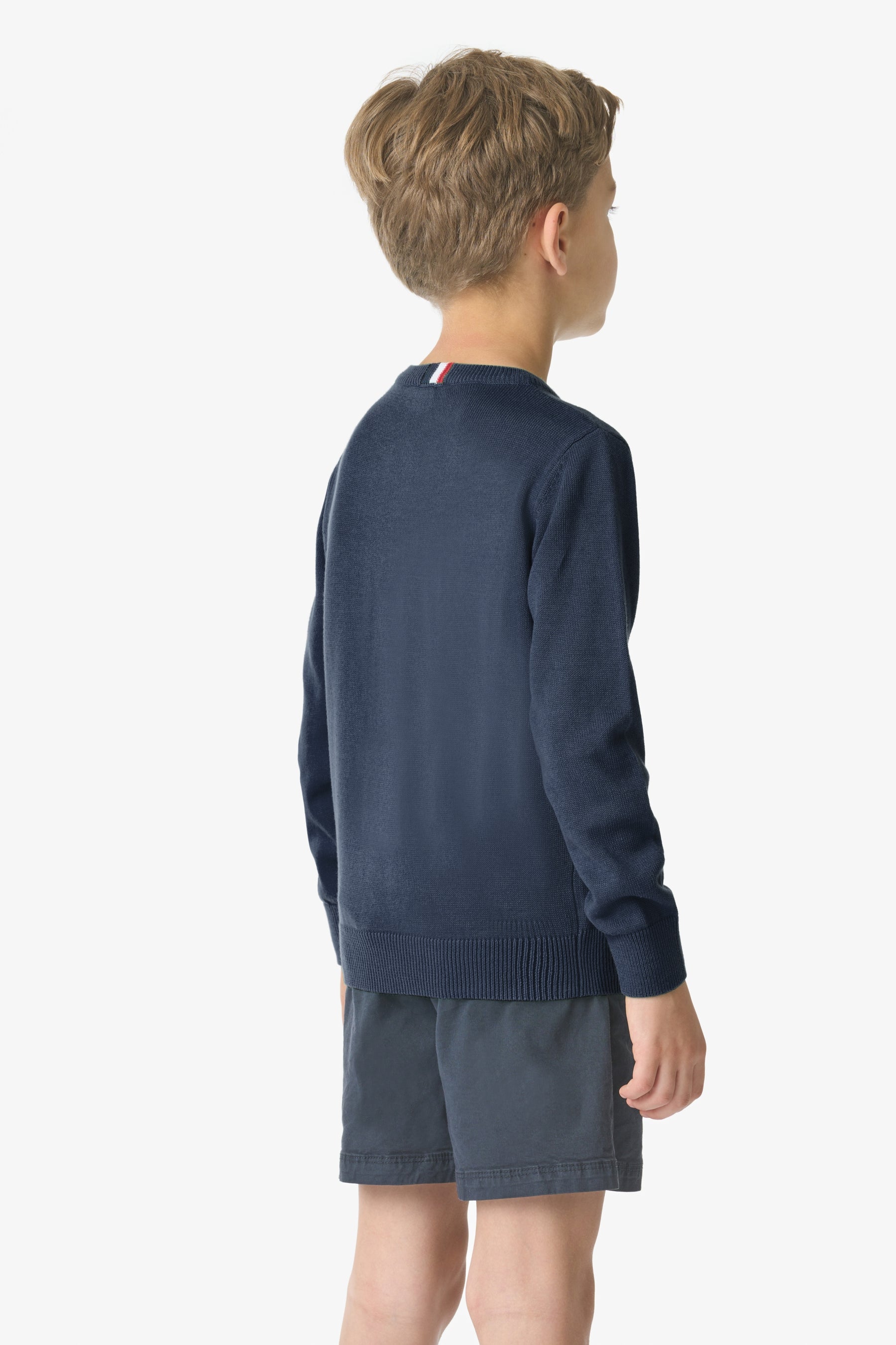 Maglia girocollo in cotone con logo