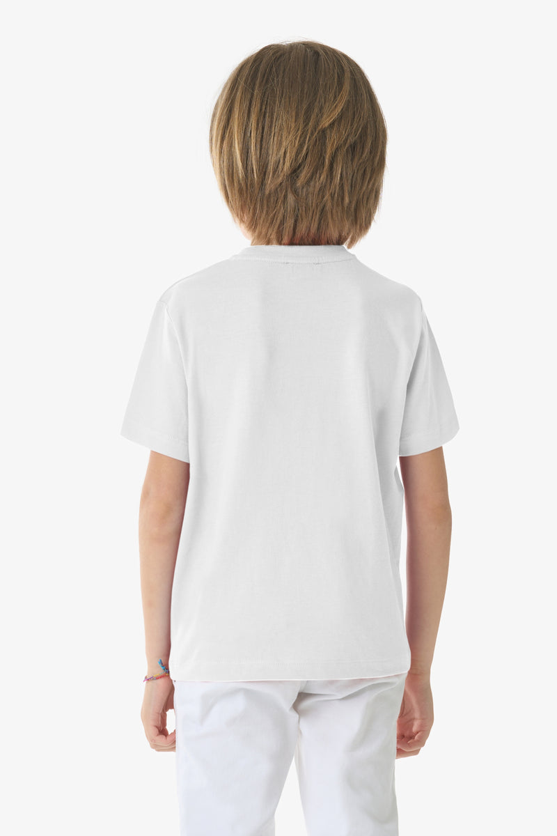 T-shirt girocollo in cotone con logo