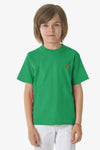 T-shirt girocollo in cotone con logo