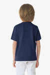 T-shirt girocollo in cotone con logo
