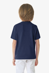 T-shirt girocollo in cotone con logo